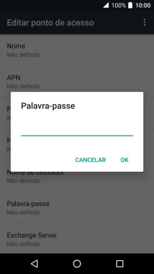 Introduza vodafone e prima OK.