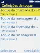 Escolha Toque da chamada do SIM1.