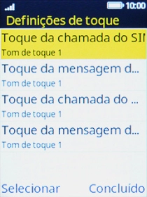 Escolha Toque da chamada do SIM1.