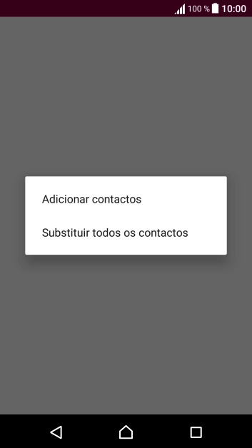 Se pretender manter os contactos existentes no cartão SIM, prima Adicionar contactos.