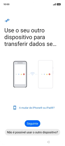 Siga as indicações no ecrã para transferir conteúdo de outro telefone.