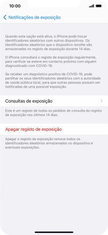 Prima Apagar registo de exposição.