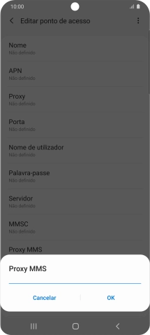 Introduza iproxy.vodafone.pt e prima OK.