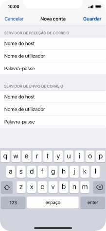 Prima Guardar. A sua conta de e-mail está agora configurada. Se pretender escolher definições adicionais para o servidor de receção e envio, siga os passos seguintes.