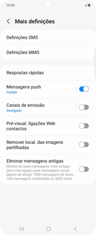 Prima Definições SMS.