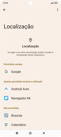 Prima a app pretendida.