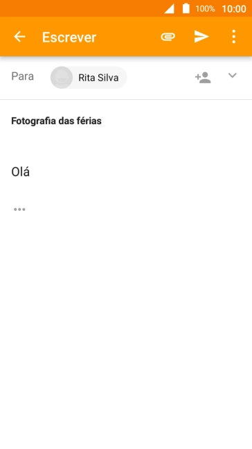 Prima o ícone de anexo.