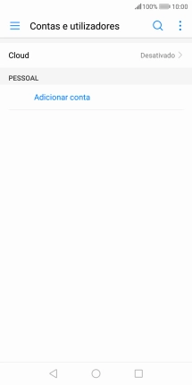 Prima Adicionar conta.