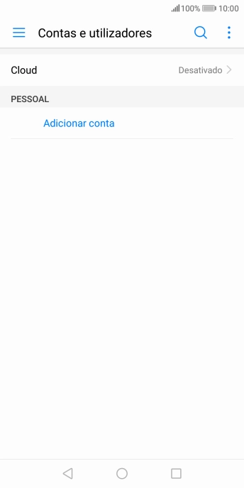 Prima Adicionar conta.