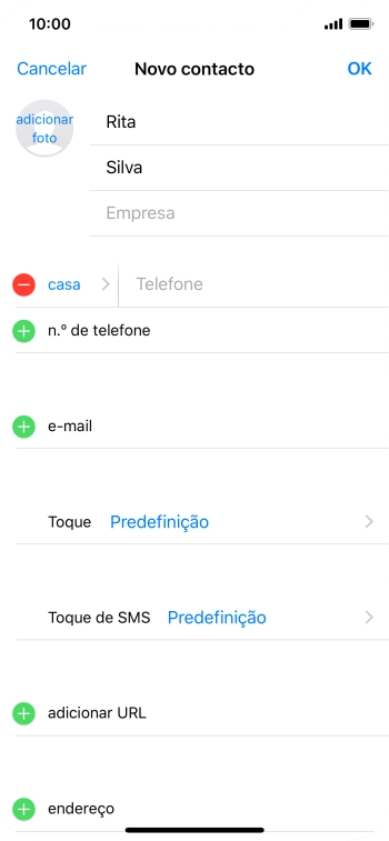 Prima Telefone e introduza o número de telefone pretendido.