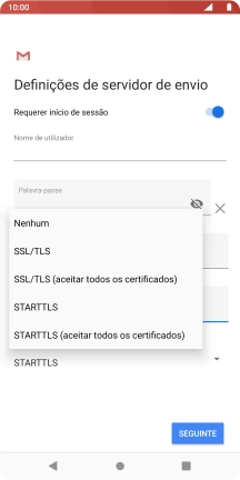 Prima Nenhuma para desativar a função.