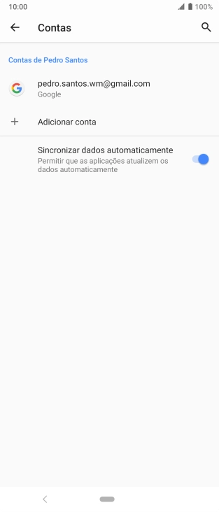 Prima Adicionar conta.