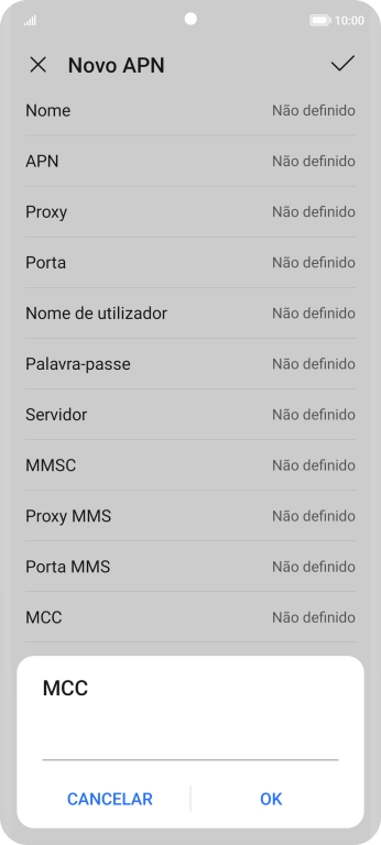 Introduza 268 e prima OK.