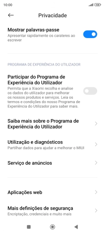 Prima Mais definições de segurança.
