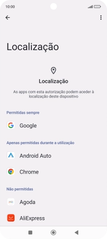 Prima a app pretendida.