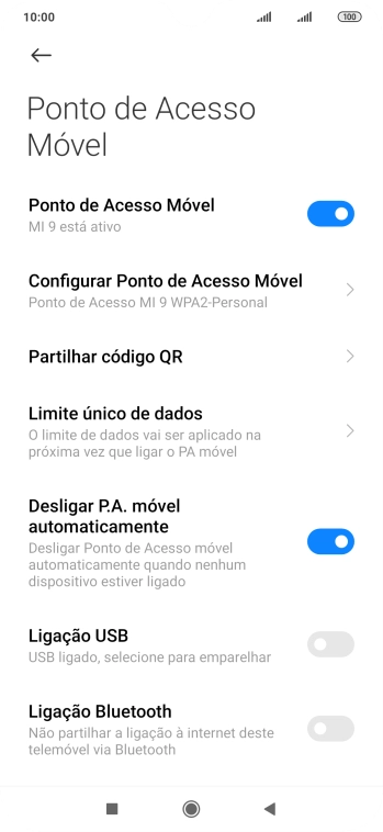 Prima a tecla de início para terminar e voltar ao ecrã inicial.