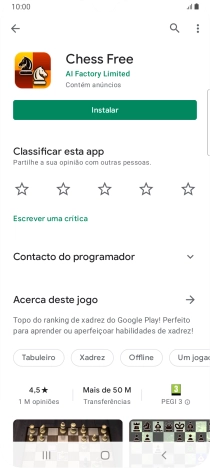 Prima a tecla de início para terminar e voltar ao ecrã inicial.