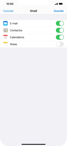 Se o ecrã mostrar esta imagem, a sua conta foi identificada e configurada automaticamente. Siga as indicações no ecrã para introduzir informações adicionais e concluir a configuração.