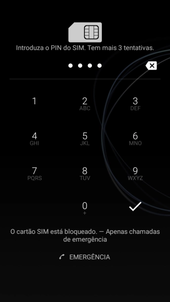 Se solicitado, deve introduzir o código PIN e premir o ícone para aceitar.