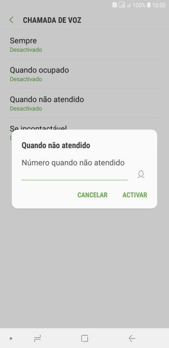 Introduza 123 e prima ACTIVAR.