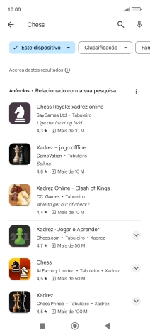 Prima a app pretendida.