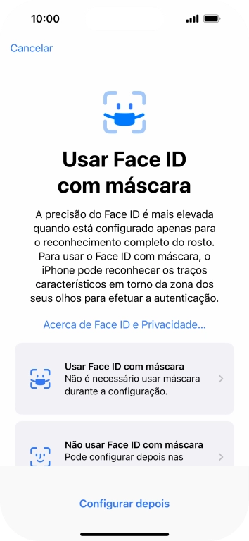 Prima Configurar depois.