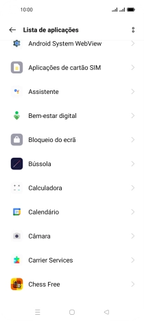 Prima a app pretendida.