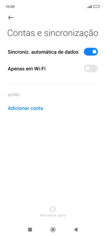 Prima Adicionar conta.