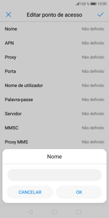 Introduza Vodafone MMS e prima OK.