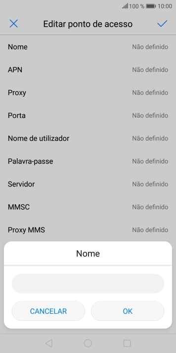 Introduza Vodafone MMS e prima OK.