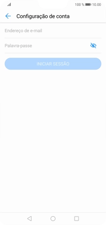 Prima Endereço de e-mail e introduza o seu endereço de e-mail Vodafone.