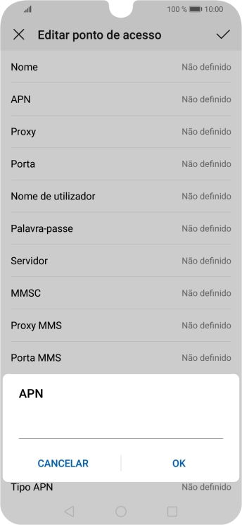 Introduza net2.vodafone.pt e prima OK.