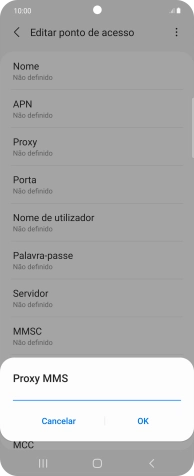 Introduza iproxy.vodafone.pt e prima OK.