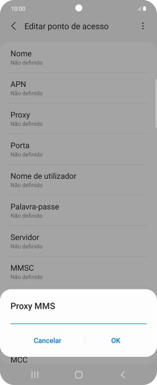 Introduza iproxy.vodafone.pt e prima OK.