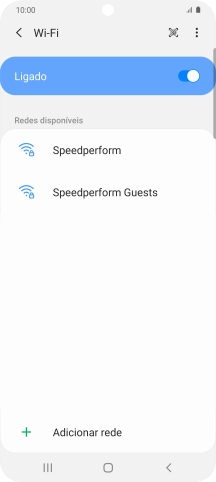 Prima o ícone de menu.