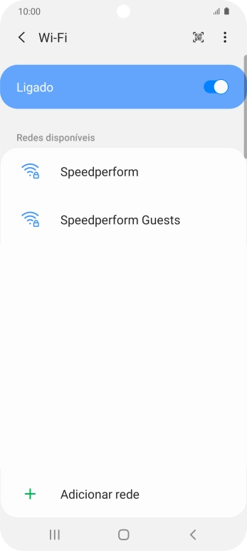 Prima o ícone de menu.