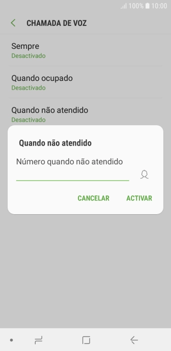 Introduza 123 e prima ACTIVAR.