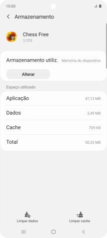Prima Limpar cache.
