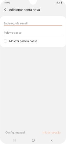 Prima Endereço de e-mail e introduza o seu endereço de e-mail.