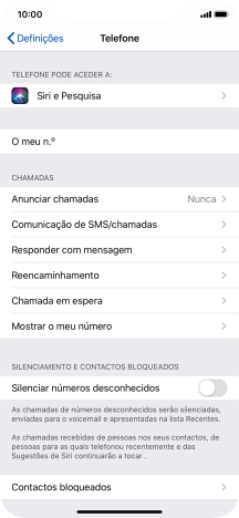 Prima Mostrar o meu número.