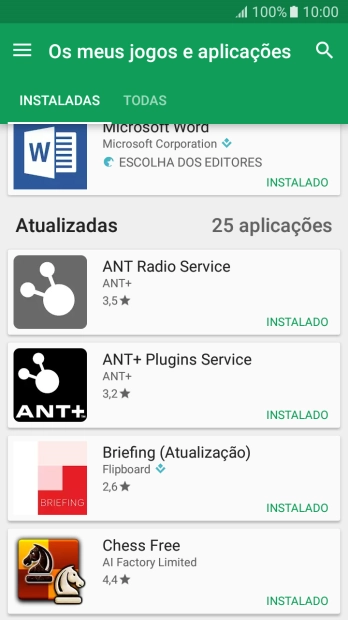 Prima a app pretendida.