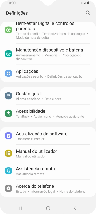 Prima Actualização do software.