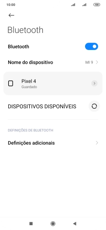 Prima a tecla de início para terminar e voltar ao ecrã inicial.