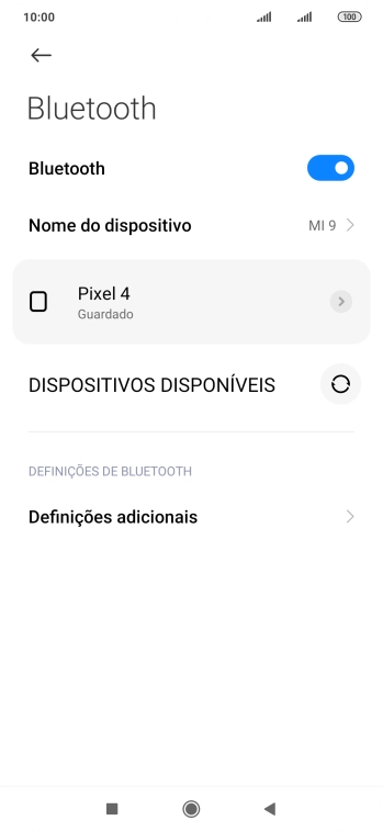 Prima a tecla de início para terminar e voltar ao ecrã inicial.