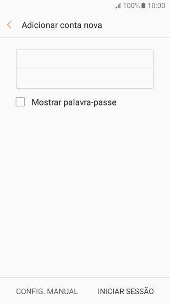 Prima INICIAR SESSÃO.
