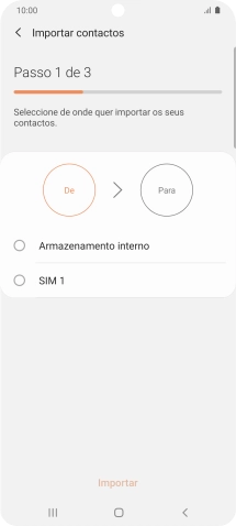 Prima o nome do cartão SIM.