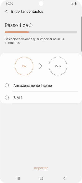 Prima o nome do cartão SIM.