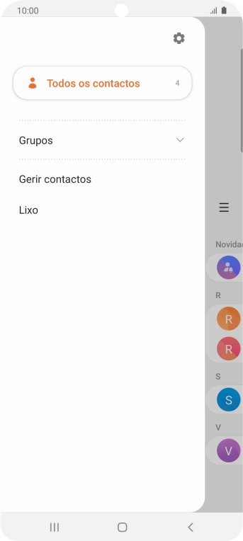 Prima Gerir contactos.
