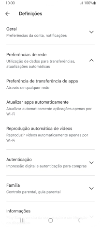 Prima Atualizar apps automaticamente.