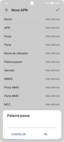 Introduza vodafone e prima OK.